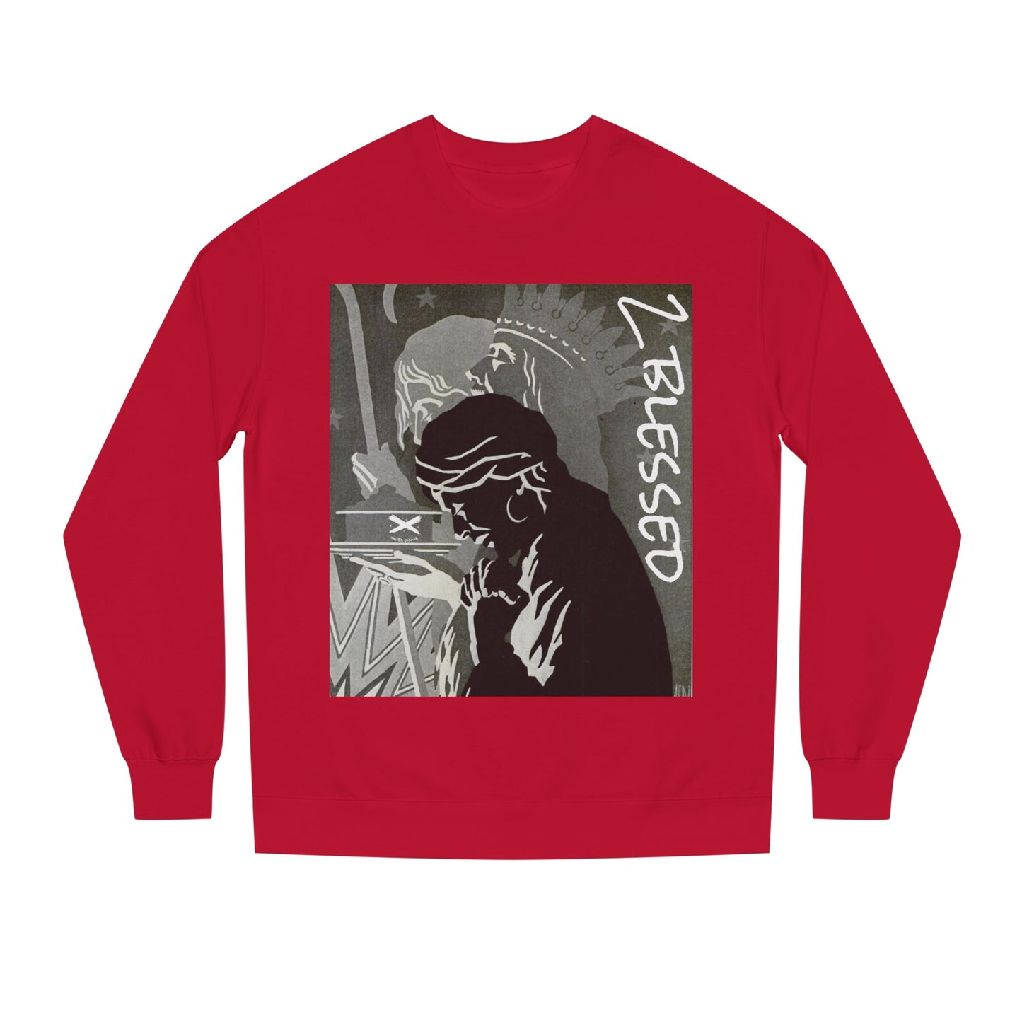 Inspirational Unisex Crew Neck Sweatshirt - 'Blessed' Art Design
