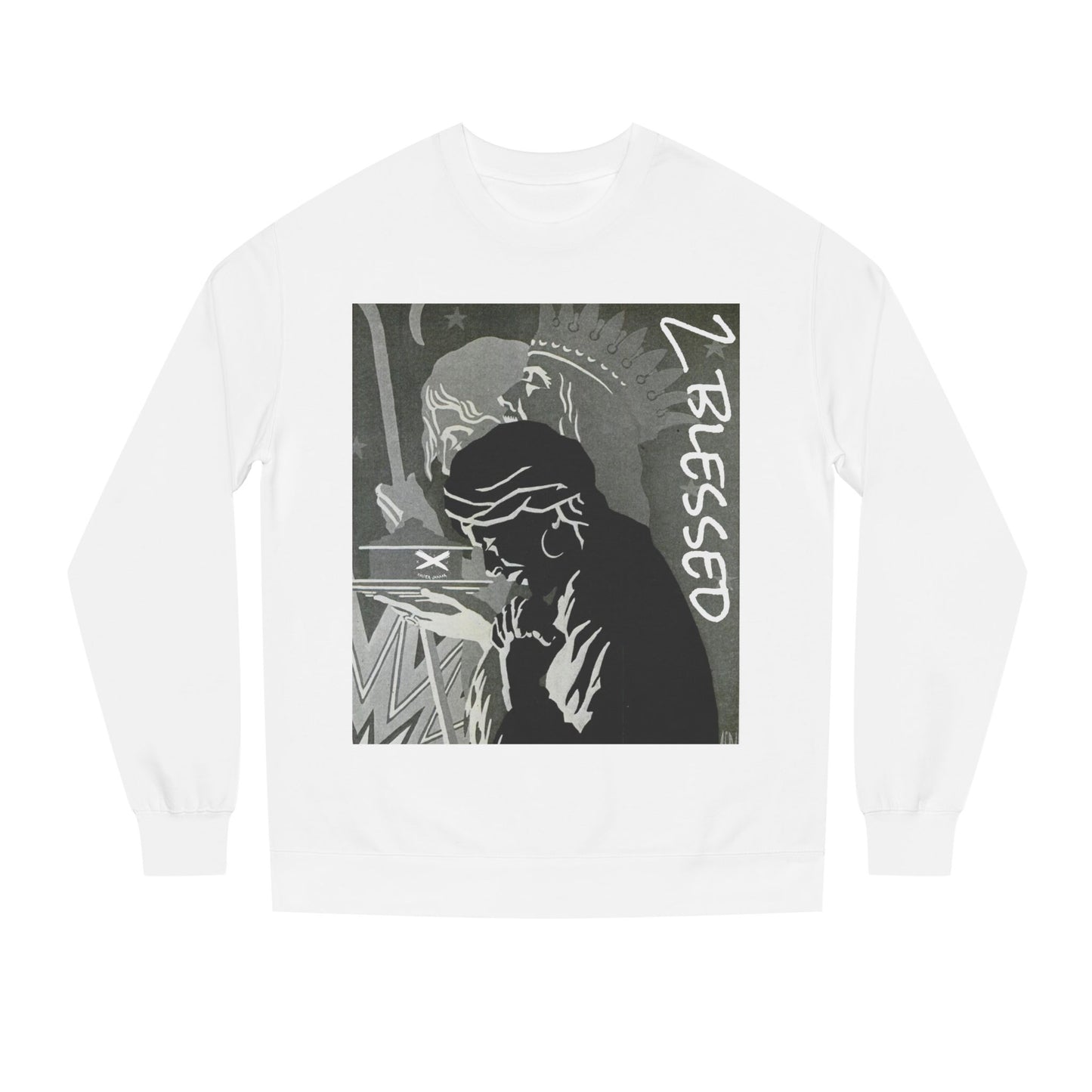 Inspirational Unisex Crew Neck Sweatshirt - 'Blessed' Art Design