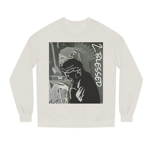 Inspirational Unisex Crew Neck Sweatshirt - 'Blessed' Art Design