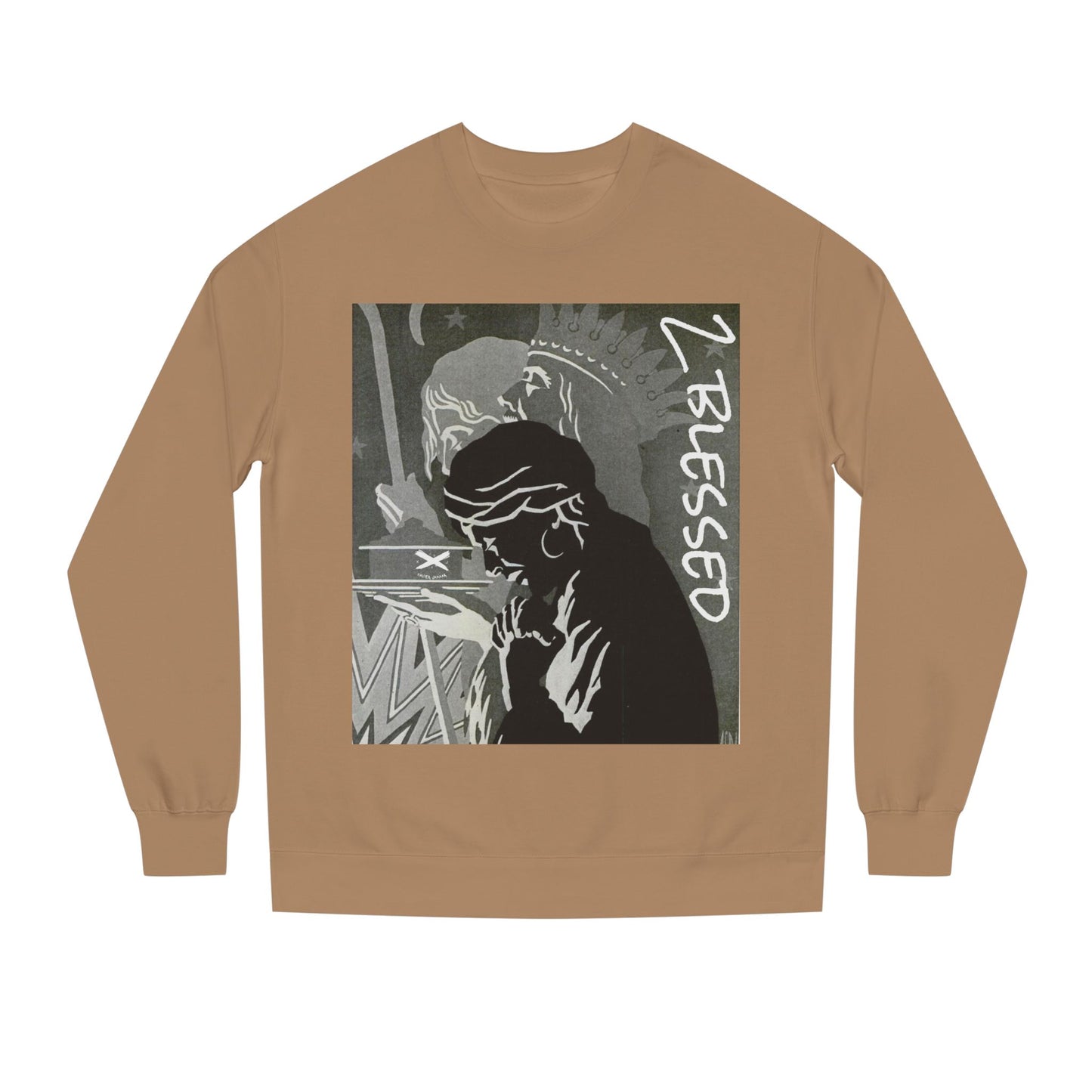 Inspirational Unisex Crew Neck Sweatshirt - 'Blessed' Art Design